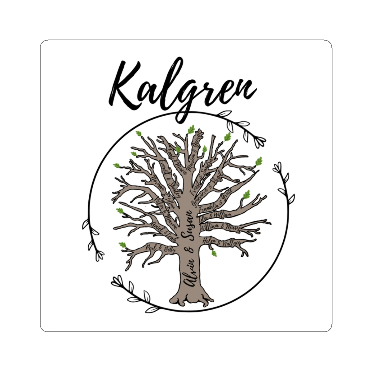 Kalgren Family Tree Sticker